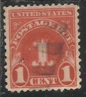 UNITED STATES STATI UNITI USA 1930 POSTAGE DUE SEGNATASSE TASSE CENT. 1 1c USATO USED OBLITERE´ - Portomarken