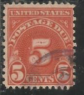 UNITED STATES STATI UNITI USA 1930 POSTAGE DUE SEGNATASSE TASSE CENT. 5 5c USATO USED OBLITERE´ - Franqueo