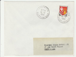 Lamentin Martinique 1966 - Lettre - Thème Sirène Dugong ? - Cartas & Documentos