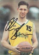 Basketball - Oliver Herkelmann Trier Germany Card W Signature - Basketbal