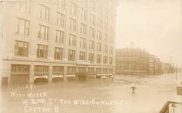 HIGH WATER . W 2ND St THE RIKE-KUMLER Co. DAYTON . O . PHOTO CARD . - Dayton