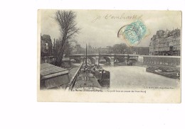 75 - PARIS - La Seine à Travers Paris - Le Petit Bras En Amont Du Pont Neuf - Péniche Péniches - L.J. - 1906 - Houseboats