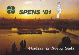 Table Tennis Ping Pong - World Championship SPENS 81 Postcard + Postmark - Table Tennis