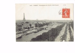 CPA 75 - PARIS - Panorama Côté Ouest - Péniche Péniches - J. H. 307 - - Houseboats