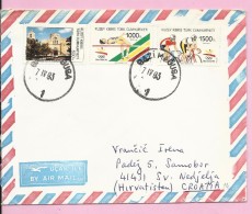 Letter - Stamp Bracelona '92 / St. Barnabis / Postmark Gazi Magusa, 7.4.1993., Turkey, Air Mail - Brieven En Documenten