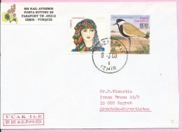 Letter - Stamp Gaye Matbaasi / Postmark Izmir, 6.3.2000., Turkey, Air Mail - Covers & Documents