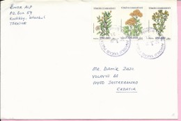 Letter - Stamp Plants / Postmark Istanbul, 30.7.2001., Turkey - Storia Postale