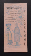 RENNES Programme Concert Du Dimanche 16 Janvier 1910 Offert Par La Conférence Saint-Vincent De Paul De Saint-Martin - Programma's