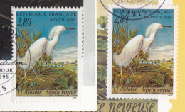FRANCE TEINTES DIFFERENTES (TIMBRES SUR CARTES MAXIMUM)  OISEAUX - Used Stamps