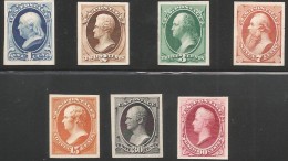 E)1870, USA, PROOFS, PRESIDENTS OF THE UNITED STATES, FRANKLIN, JACKSON, WASHINGTON, STANTON, WEBSTER, HAMILTON, PERRY, - Neufs