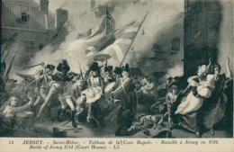 GB SAINT HELIER / Saint-Hélier, Tableau De La Cour Royale, Bataille à Jersey En 1781 / - Autres & Non Classés