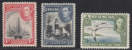 Bermuda 1938-52 Mint Mounted, Sc# , SG 110,114a,114b - Bermudes