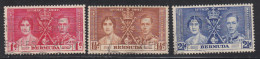 Bermuda 1937 Coronation, Cancelled, Sc# , SG 107-109 - Bermudas