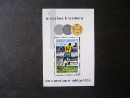 PELE - BRAZIL BLOCK TO COMMEMORATE 1000th GOL With Slogans "VIVA KING PELE", NOT OFFICIAL - Unused Stamps