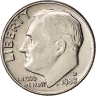 Monnaie, États-Unis, Roosevelt Dime, Dime, 1980, U.S. Mint, Denver, SUP - 1946-...: Roosevelt