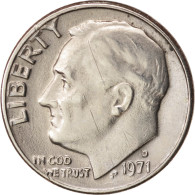 Monnaie, États-Unis, Roosevelt Dime, Dime, 1971, U.S. Mint, Denver, TTB+ - 1946-...: Roosevelt