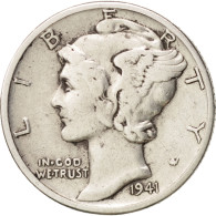 Monnaie, États-Unis, Mercury Dime, Dime, 1943, U.S. Mint, Denver, TB+, Argent - 1916-1945: Mercury (Mercurio)