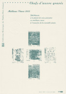 France 2012. Souvenir Officiel, Chefs-d´oeuvre Gravés. Odillon Redon, Bourdelle, Maillol, Bazaine, Othoniel - Grabados