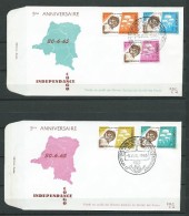 Congo (République Démocratique)Enveloppes -  F.D.C. 40-41 - 1965 - - Oblitérés