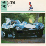 Jaguar Type D 1954-1956 (derrière Il Y A Un Texte Sur Les Caracteristiques De La Voiture) - Voitures