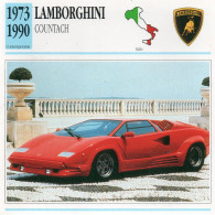 Lamborghini Countach 1973 1990 (derrière Il Y A Un Texte Sur Les Caracteristiques De La Voiture) - Auto's