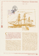 France 2011 Y&T 4536. Document Officiel. Edouard Joachim Corbière, Dit Tristan Corbière, Poète Français. Voilier - Ecrivains