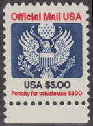 !a! USA Sc# O133 MNH SINGLE W/ Bottom Margin - Great Seal - Dienstzegels