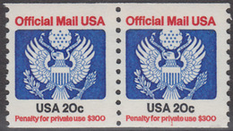 !a! USA Sc# O135 MNH Horiz.PAIR W/ Plate-# - Great Seal - Officials