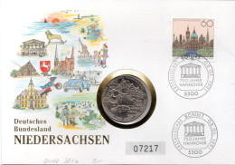 BRD Numisbrief "Niedersachsen-Deutsches Bundesland" 8.10.91 BONN Mit Medaille Niedersachsen (Münze)+60Pf Hannover - Andere & Zonder Classificatie