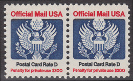 !a! USA Sc# O138 MNH Horiz.PAIR - Great Seal - Oficial