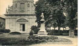 CPA 41 BLOIS  SQUARE VICTOR HUGO ET EGLISE ST VINCENT - Blois