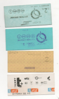 Alt683 Biglietto, Ticket, Billet, Bus Autobus Metro Tram Tramways Parigi Paris RATP Different Years - Europa