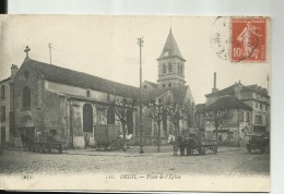 D95 - DEUIL - Place De L' Eglise   -  (ATTELAGES) - Deuil La Barre