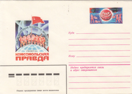 41539- PRAVDA NEWSPAPER ARCTIC EXPEDITION, CREW, COVER STATIONERY, 1979, RUSSIA - Expéditions Arctiques