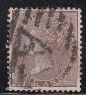 British East India Used 1865, Elephant Watermark, One Anna Early Indian Cancellation, Cooper / Renouf - 1854 East India Company Administration