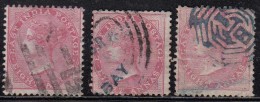 3 Diff Shade Eight Annas, Cooper / Renouf British East India Used 1865 -1868 Elepahant Wmk, Early Indian Cancellations - 1854 Compagnie Des Indes