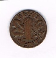 Moneda  1 Sent, ESTONIA, EESTI 1929, - Estonie