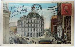 New York City,bureau De Poste Général (animée)qui Est Situé à L'intersection De Broadway Et Le Parc Row Avec Tram... - Broadway