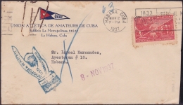 1937-H-47 CUBA 1937 CAÑA DE AZUCAR. SOBRE DE LA UNION ATLETICA AMATEUR. REPRESENTANTE DEL COI. FORWARDED. - Lettres & Documents