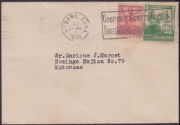 1939-H-64 CUBA 1939 POSTMARK "COOPERE CONTRUCCION OBELISCO DE GUAIMARO". FIRT YEAR USE. - Cartas & Documentos