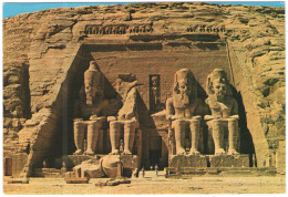 EGITTO - EGYPTE - Egypt - 1978 - Abou Simbel, Rock Temple Of Ramses II - Wrote But Not Sent - Tempel Von Abu Simbel