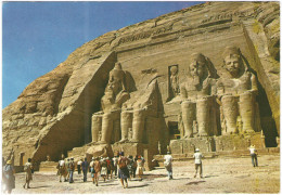 EGITTO - EGYPTE - Egypt - Abou Simbel, General View Of The Rock Temple Of Ramses II - Wrote But Not Sent - Tempels Van Aboe Simbel