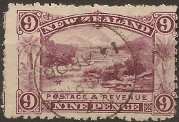 NZ 1898 9d Pink Terraces P11 Wmk SG 314 U #UG75 - Gebraucht