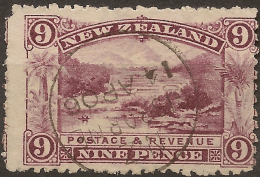 NZ 1898 9d Pink Terraces P11 Wmk SG 314 U #UG75 - Used Stamps