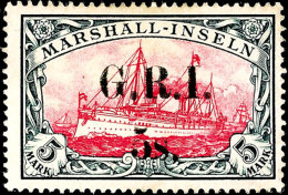 5 Mark Kaiseryacht Mit Aufdruck "G. R. I. 5s.", Tadellos Ungebraucht Mit Originalgummierung, Auflage Für Beide... - Marshall