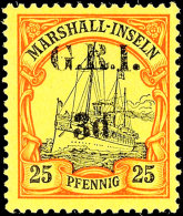 3 D Auf 25 Pf. Tadellos Postfrisch, Mi. 750,-, Katalog: 5I **3 D On 25 Pf. In Perfect Condition Mint Never... - Marshall