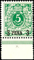 3 Pesa Auf 5 Pf., Aufdruck 14,4 Mm Breit, Tadellos Postfrisch Vom Unterrand (Feld 98) Und Noch Völlig... - Afrique Orientale