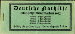 Markenheftchen "Nothilfe (Wagner) 1933", Type 2, Tadellos Postfrisch, Mi. 900.-, Katalog: MH34.2 **Stamp... - Carnets