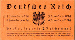 Markenheftchen "Hindenburg 1933", Tadellos Postfrisch, Mi. 900.-, Katalog: MH33 **Stamp Booklet "Hindenburg... - Carnets