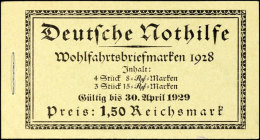 Markenheftchen "Nothilfe 1928", Type 2, Tadellos Postfrisch, Mi. 700.-, Katalog: MH27.2 **Stamp Booklet "help... - Carnets